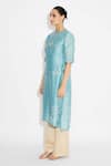 Buy_SHASHA GABA_Aqua Flare Kurta _Online_at_Aza_Fashions