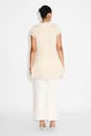 Shop_SHASHA GABA_Tone On Tone Ivory Embellished Kurta _at_Aza_Fashions