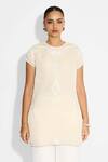 Buy_SHASHA GABA_Tone On Tone Ivory Embellished Kurta _at_Aza_Fashions