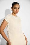 Shop_SHASHA GABA_Tone On Tone Ivory Embellished Kurta _Online_at_Aza_Fashions