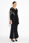 Buy_SHASHA GABA_Black Embellished Short Kurta _Online_at_Aza_Fashions