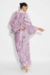 Shop_SHASHA GABA_Amorphous Dusty Purple Sequin Pant _at_Aza_Fashions