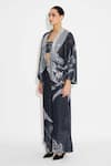 SHASHA GABA_Black Amorphous Sequins Flared Pant _Online_at_Aza_Fashions