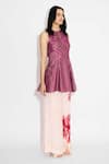 Buy_SHASHA GABA_Pink Floral Wide Leg Pant _at_Aza_Fashions