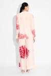 Shop_SHASHA GABA_Pink Floral Wide Leg Pant _at_Aza_Fashions