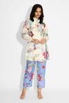Buy_SHASHA GABA_Floral Printed Cue Blue Pants _at_Aza_Fashions