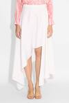 Buy_SHASHA GABA_Draped Ivory Midi Skirt _Online_at_Aza_Fashions