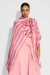 Buy_SHASHA GABA_Draped Baby Pink Skirt _Online_at_Aza_Fashions