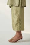 Studio Bagechaa_Chanderi Green Kurta Set _at_Aza_Fashions