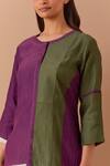 Buy_Priya Chaudhary_Multi Color Multicolor Chanderi Kurta And Pant Set _Online_at_Aza_Fashions