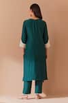 Shop_Priya Chaudhary_Green Soft Chanderi Kurta Set _at_Aza_Fashions