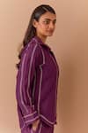 Buy_Priya Chaudhary_Purple Soft Chanderi Shirt And Pant Set _Online_at_Aza_Fashions