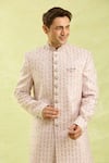 Buy_Arihant Rai Sinha_Embroidered Pink Sherwani With Chudidar _Online_at_Aza_Fashions