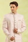 Arihant Rai Sinha_Embroidered Pink Sherwani With Chudidar _at_Aza_Fashions