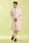 Shop_Arihant Rai Sinha_Embroidered Pink Sherwani With Chudidar 