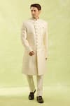 Buy_Arihant Rai Sinha_Cream Hand Embroidered Sherwani Set _Online_at_Aza_Fashions