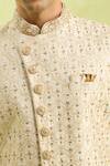 Arihant Rai Sinha_Cream Hand Embroidered Sherwani Set _Online
