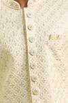 Arihant Rai Sinha_Cream Hand Embroidered Sherwani Set _Online_at_Aza_Fashions