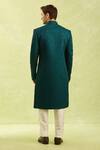Shop_Arihant Rai Sinha_Green Embroidery Computer Thread Work Sherwani Set _at_Aza_Fashions