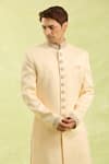 Shop_Arihant Rai Sinha_Cream Sherwani Set With Pants _Online_at_Aza_Fashions