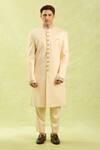 Arihant Rai Sinha_Cream Sherwani Set With Pants _at_Aza_Fashions