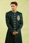 Buy_Arihant Rai Sinha_Green Embroidered Sherwani Set _Online_at_Aza_Fashions