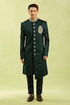 Arihant Rai Sinha_Green Embroidered Sherwani Set _at_Aza_Fashions