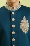 Buy_Arihant Rai Sinha_Blue Embroidery Sherwani And Half Elastic Pant Set 
