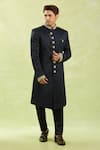 Buy_Arihant Rai Sinha_Blue Embroidery Sherwani With Half Elastic Pant _Online_at_Aza_Fashions