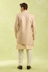 Shop Arihant Rai Sinha Beige Embroidery Patterned Sherwani And Pant Set at Aza Fashions Shop_Arihant Rai Sinha_Beige Embroidery Patterned Sherwani And Pant Set _at_Aza_Fashions