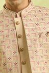 Shop Arihant Rai Sinha Beige Embroidery Patterned Sherwani And Pant Set Shop_Arihant Rai Sinha_Beige Embroidery Patterned Sherwani And Pant Set