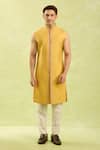 Buy_Arihant Rai Sinha_Mustard Yellow 3-piece Jacket Set _Online_at_Aza_Fashions
