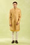 Shop_Arihant Rai Sinha_Mustard Yellow 3-piece Jacket Set _Online_at_Aza_Fashions