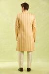 Shop_Arihant Rai Sinha_Yellow Art Silk Sherwani With Pant Set _at_Aza_Fashions