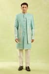 Shop_Arihant Rai Sinha_Off White Pattern Work Jacket Set _Online_at_Aza_Fashions