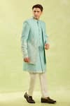 Arihant Rai Sinha_Off White Pattern Work Jacket Set _at_Aza_Fashions
