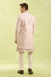 Shop_Arihant Rai Sinha_Pink Silk Onion Patterned Sherwani Set _at_Aza_Fashions
