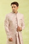 Buy_Arihant Rai Sinha_Pink Silk Onion Patterned Sherwani Set _Online_at_Aza_Fashions