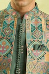 Arihant Rai Sinha_Multi Color Jacquard Art Silk Jacket Set _Online_at_Aza_Fashions