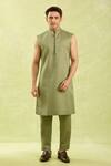 Buy_Arihant Rai Sinha_Multi Color Geometric Woven Sherwani Set _Online_at_Aza_Fashions