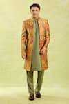 Buy_Arihant Rai Sinha_Multi Color Geometric Woven Sherwani Set 