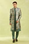 Arihant Rai Sinha_Green Embroidery 3 Piece Jacket Set _at_Aza_Fashions