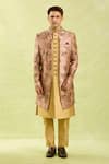 Buy_Arihant Rai Sinha_Pink Embroidered 3 Piece Sherwani Set _Online_at_Aza_Fashions