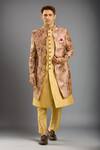 Buy_Arihant Rai Sinha_Pink Embroidered 3 Piece Sherwani Set _at_Aza_Fashions