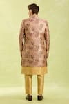Shop_Arihant Rai Sinha_Pink Embroidered 3 Piece Sherwani Set _at_Aza_Fashions