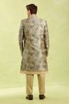 Shop_Arihant Rai Sinha_Green Beige Embroidered Sherwani Set _at_Aza_Fashions