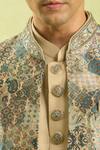 Arihant Rai Sinha_Green Beige Embroidered Sherwani Set _Online
