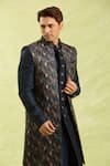 Shop_Arihant Rai Sinha_Blue Digital Print Nehru Jacket Set _Online_at_Aza_Fashions