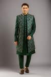 Buy_Arihant Rai Sinha_Green Embroidered 3 Piece Jacket Set _at_Aza_Fashions
