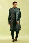 Buy_Arihant Rai Sinha_Green Embroidered 3 Piece Jacket Set _Online_at_Aza_Fashions